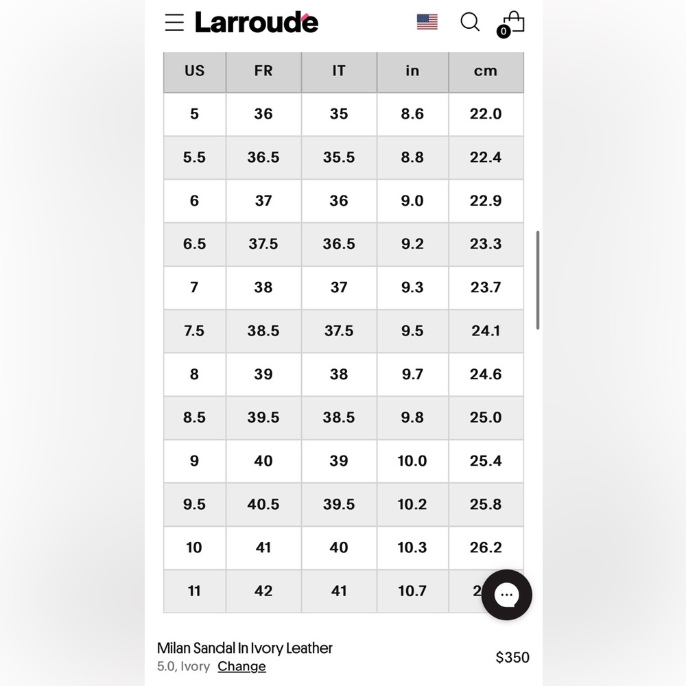 Larroude Milan Sandal in Ivory Leather - Picture 9 of 9